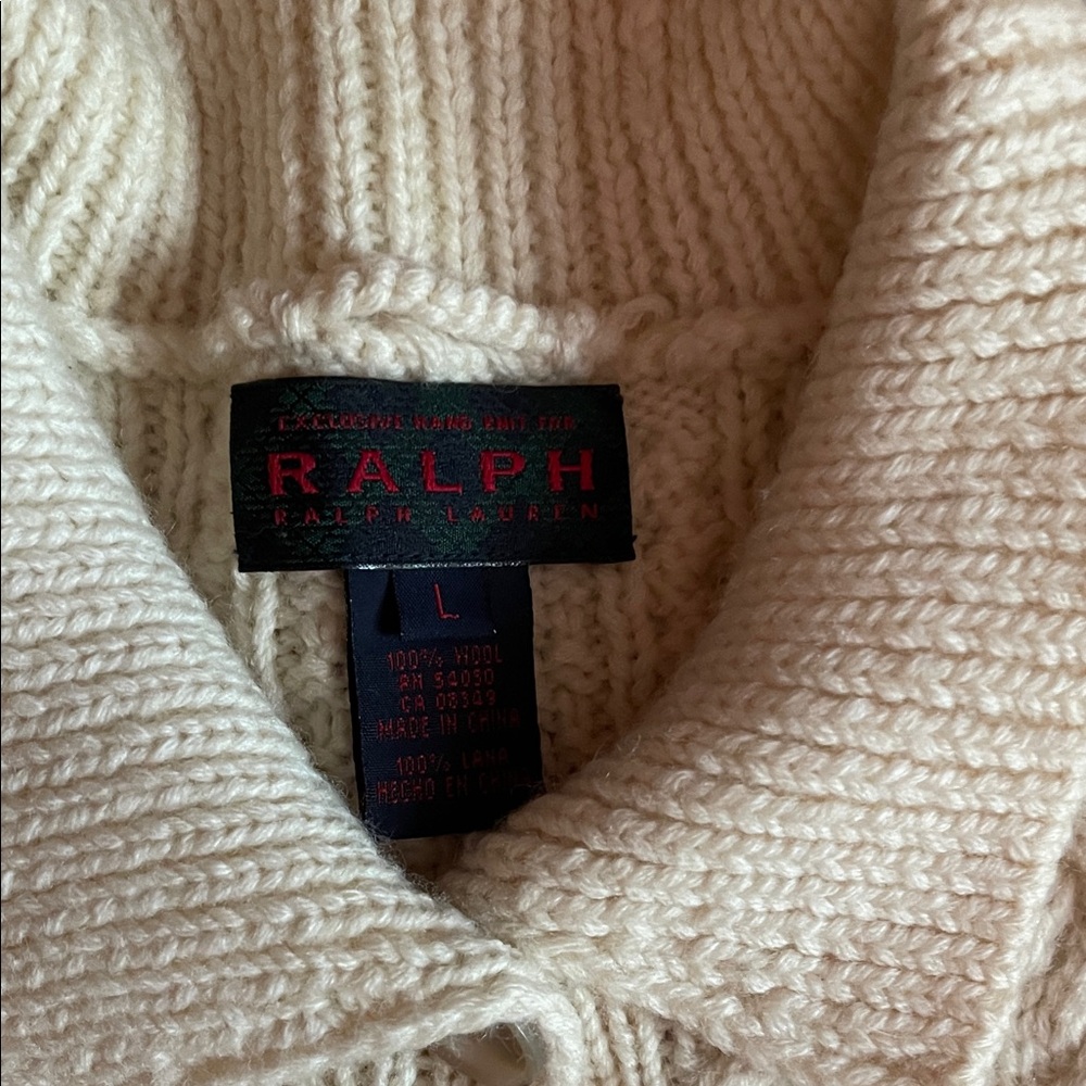 Ralph Lauren Cream Knit Button-Front Cardigan - Picture 2 of 6
